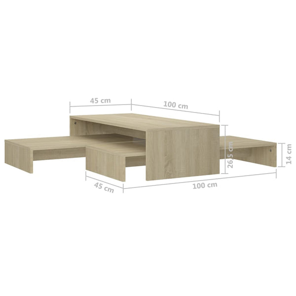 Satztisch-Set Sonoma-Eiche, 2-teilig