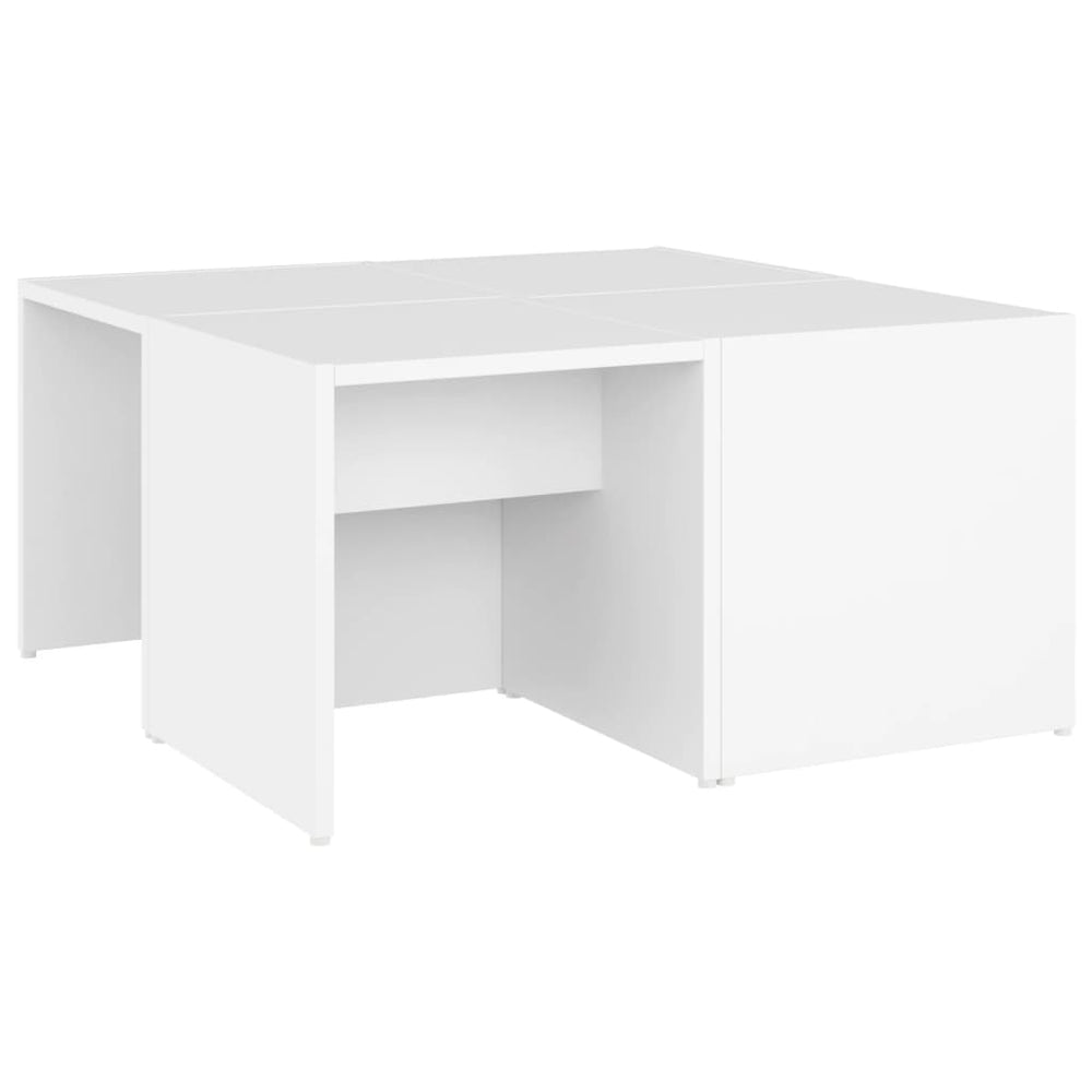 vidaXL Coffee Tables 4 pcs. White 33x33x33 cm Engineered Wood