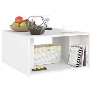 Weiße Couchtische 4er-Set 33x33 cm