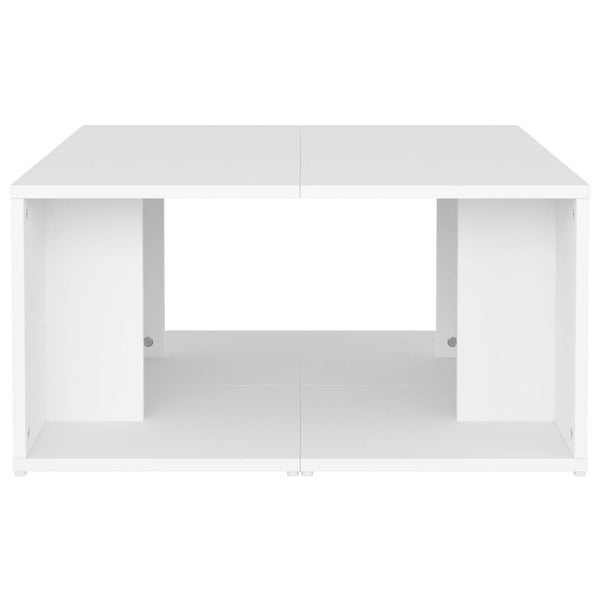 Weiße Couchtische 4er-Set 33x33 cm