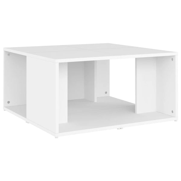 Weiße Couchtische 4er-Set 33x33 cm