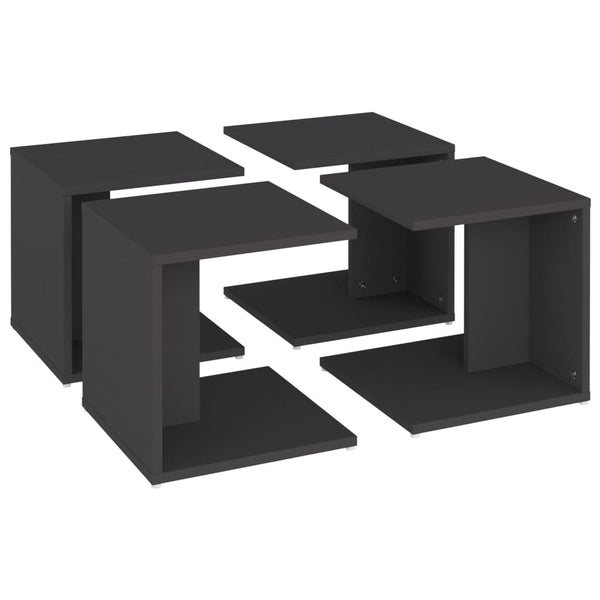 Graue Couchtische 4er Set