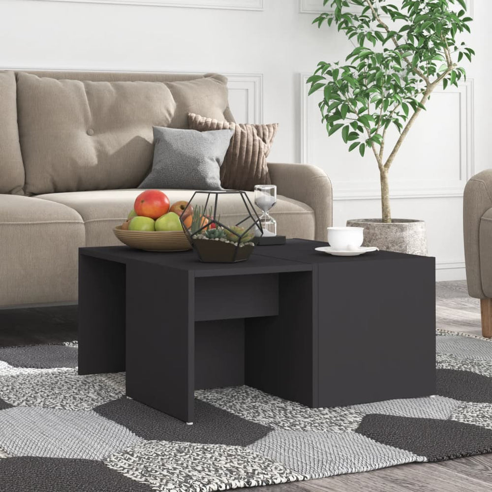 vidaXL Coffee Tables 4 pcs. Grey 33x33x33 cm Engineered Wood