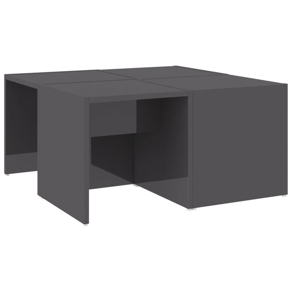 Couchtische Grau Hochglanz 4er-Set