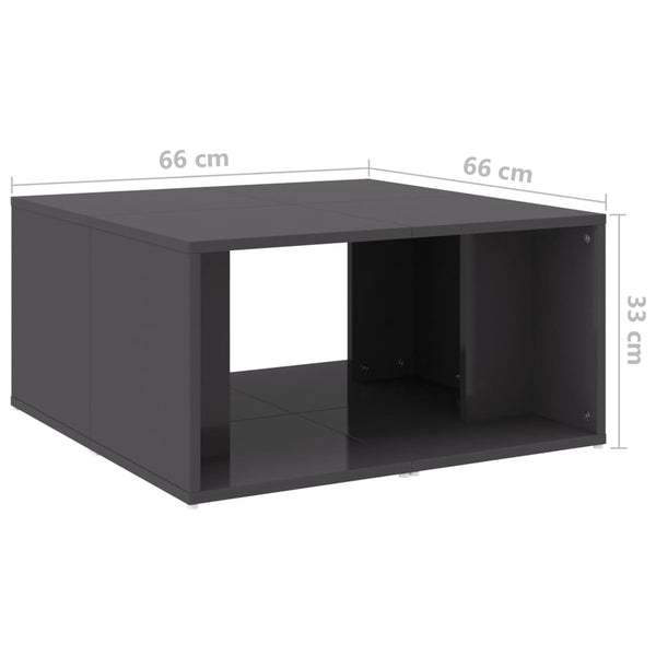 Couchtische Grau Hochglanz 4er-Set