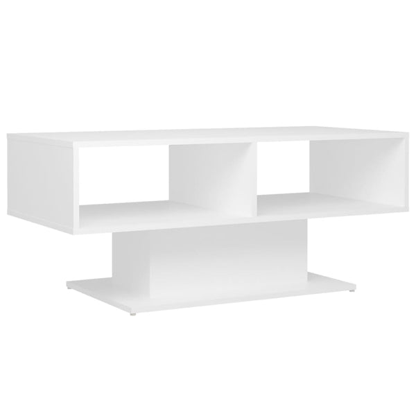 Weißer Couchtisch Holzwerkstoff 103,5 cm