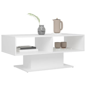 Weißer Couchtisch Holzwerkstoff 103,5 cm