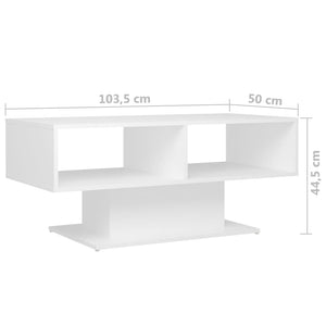 Weißer Couchtisch Holzwerkstoff 103,5 cm