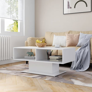 Weißer Couchtisch Holzwerkstoff 103,5 cm