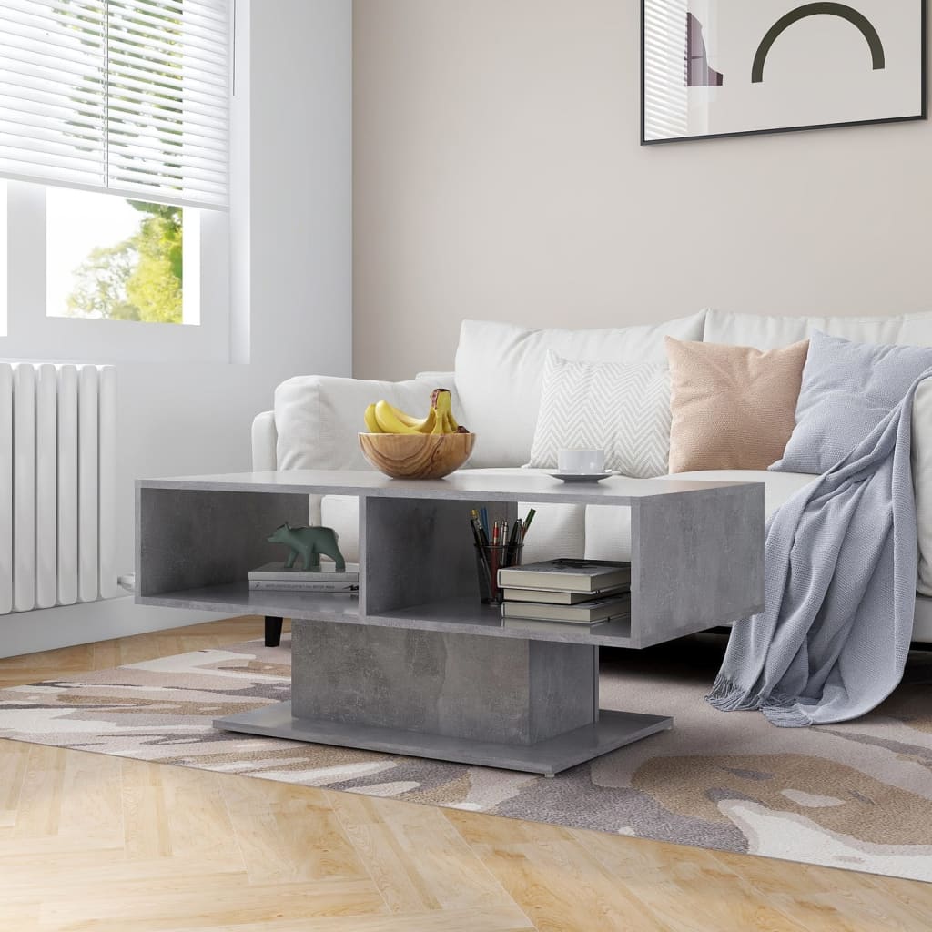 Betongrauer Couchtisch, 103,5 cm