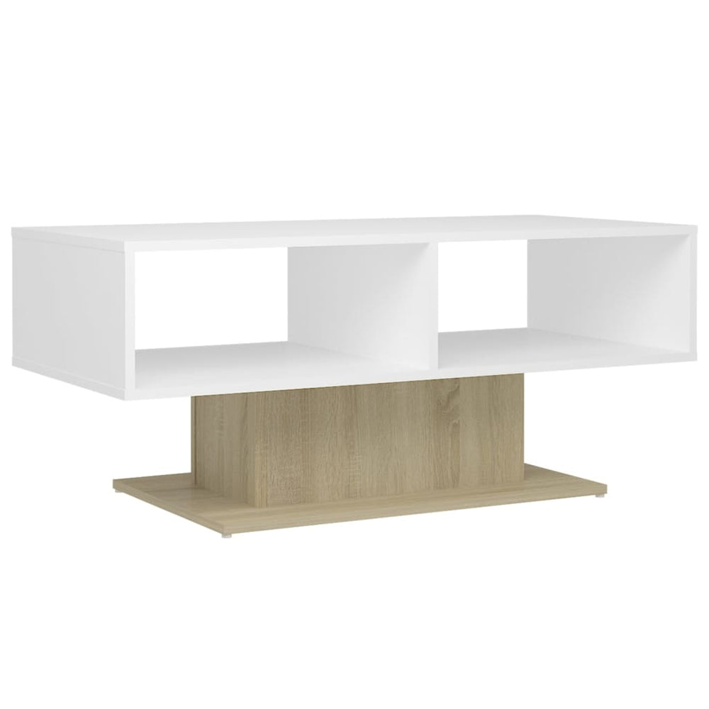 Couchtisch Weiß/Sonoma-Eiche 103,5cm
