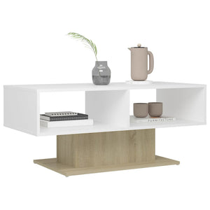 Couchtisch Weiß/Sonoma-Eiche 103,5cm