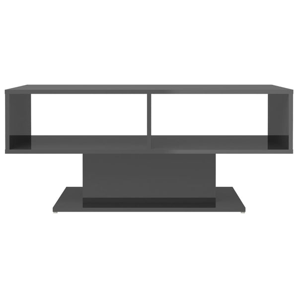 Couchtisch Hochglanz Grau 103,5 cm