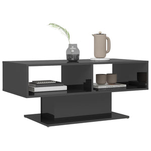 Couchtisch Hochglanz Grau 103,5 cm