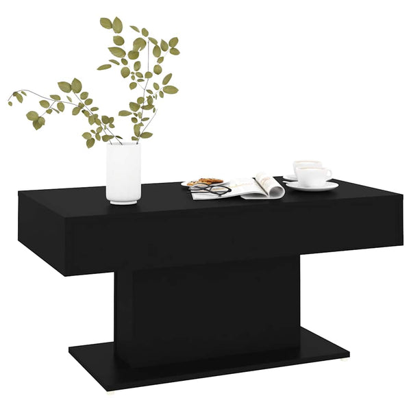 Schwarzer Couchtisch 96x50 cm