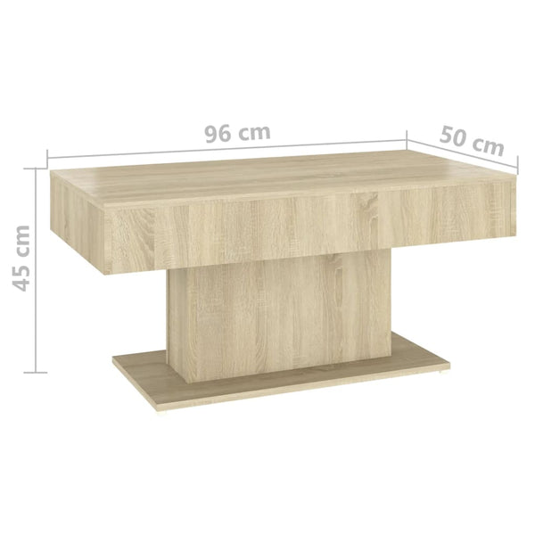 Sonoma Eiche Couchtisch 96x50 cm