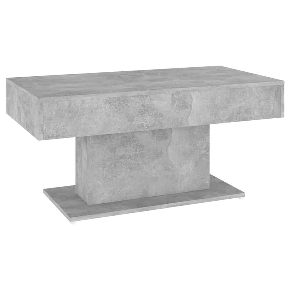 vidaXL Table basse gris béton 96x50x45 cm en bois d'ingénierie