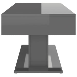 Hochglanz Couchtisch Grau 96x50 cm