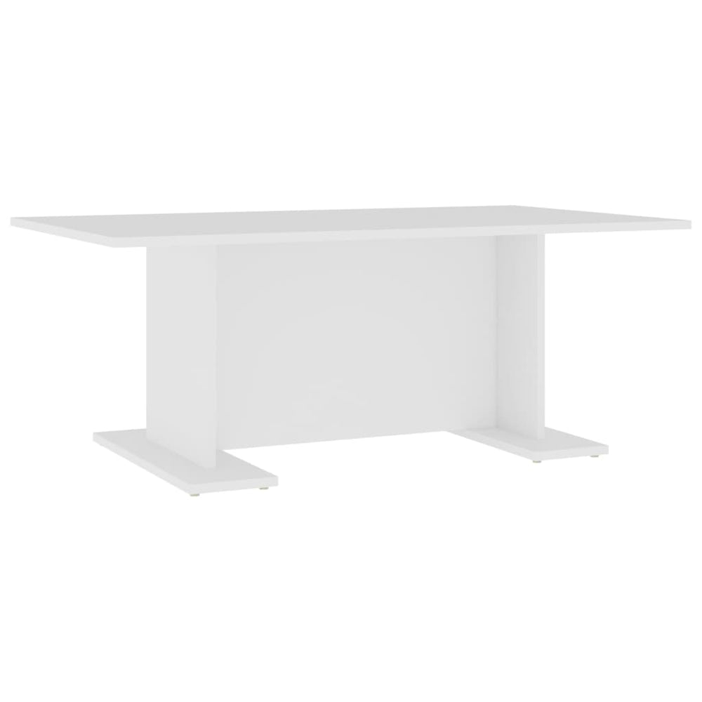 vidaXL Table basse blanche 103,5x60x40 cm en bois d'ingénierie