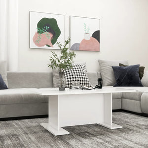 Weißer Couchtisch Holzwerkstoff 103,5 cm