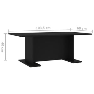 Schwarzer Couchtisch 103,5x60 cm