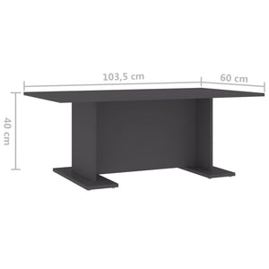 Grauer Couchtisch 103,5x60 cm