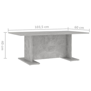 Betongrauer Couchtisch 103,5 cm