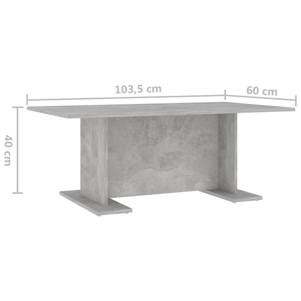 Betongrauer Couchtisch 103,5 cm
