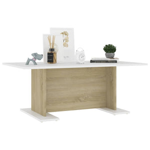 Couchtisch Weiß Sonoma-Eiche 103,5 cm