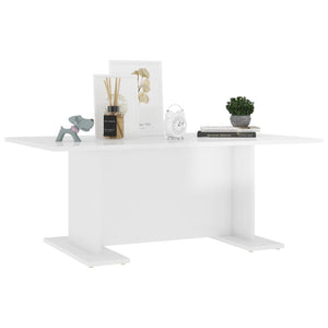 Couchtisch Hochglanz Weiß 103,5 cm