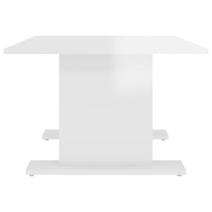 Couchtisch Hochglanz Weiß 103,5 cm