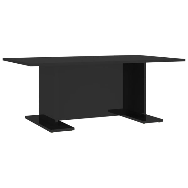 Couchtisch Hochglanz Schwarz 103,5 cm