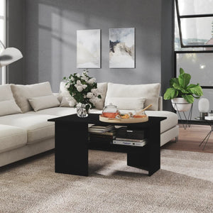 Schwarzer Couchtisch 90x60 cm