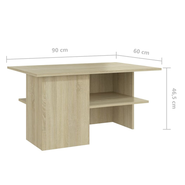 Sonoma Eiche Couchtisch 90x60 cm