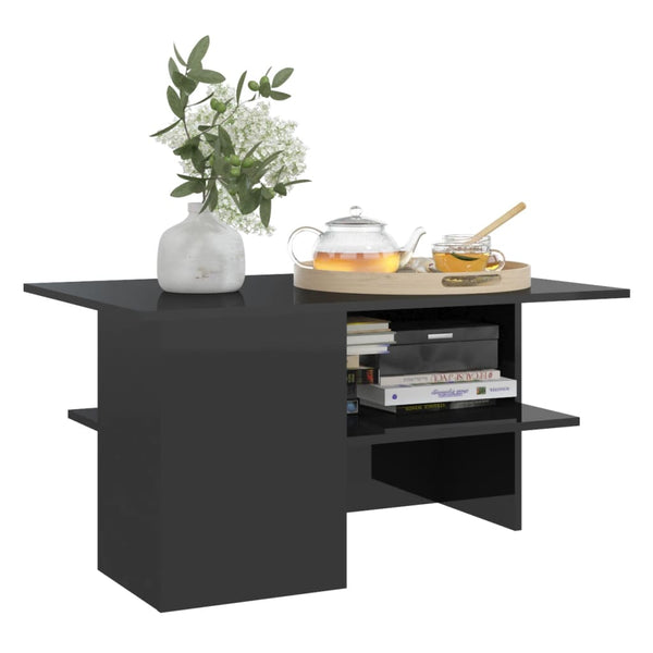 Couchtisch Schwarz Hochglanz 90x60 cm