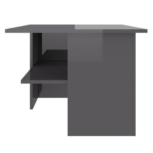 Hochglanz Couchtisch Grau 90x60 cm