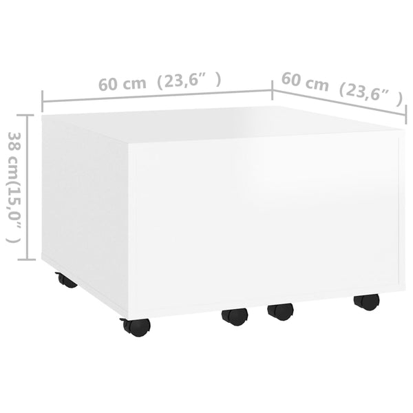Weißer Couchtisch 60x60 cm