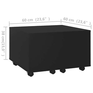 Schwarzer Couchtisch 60x60 cm
