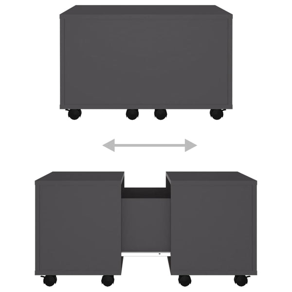 Grauer Couchtisch 60x60 cm
