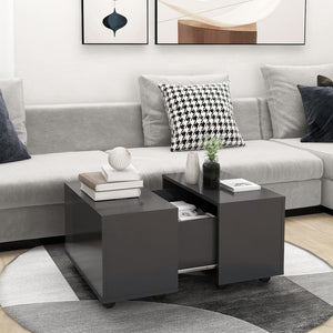 Grauer Couchtisch 60x60 cm