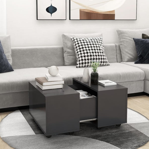 Grauer Couchtisch 60x60 cm