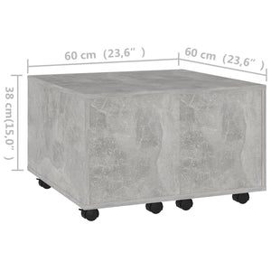 Betongrauer Couchtisch 60x60 cm