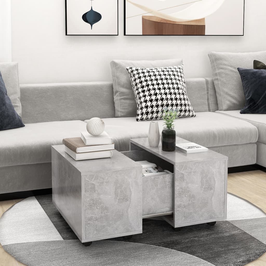 Betongrauer Couchtisch 60x60 cm