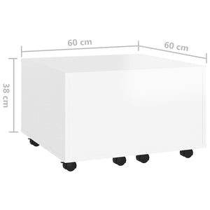 Couchtisch Weiß Hochglanz 60x60 cm
