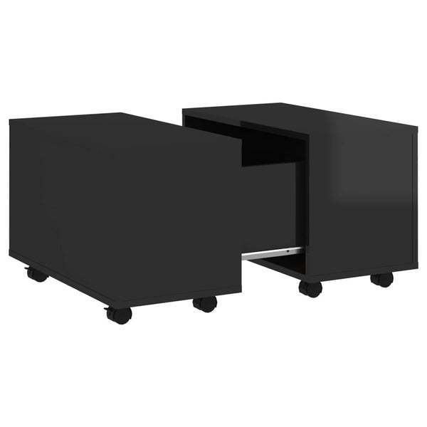 Couchtisch Hochglanz Schwarz 60x60 cm