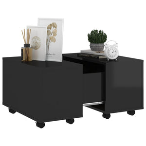 Couchtisch Hochglanz Schwarz 60x60 cm