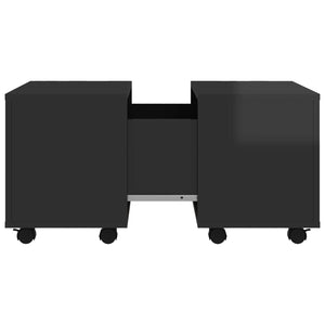 Couchtisch Hochglanz Schwarz 60x60 cm