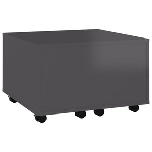 Hochglanz Couchtisch Grau 60x60 cm