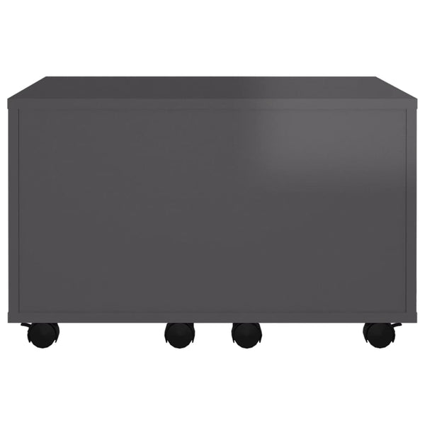 Hochglanz Couchtisch Grau 60x60 cm