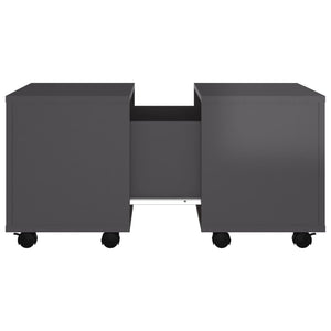 Hochglanz Couchtisch Grau 60x60 cm